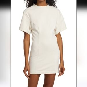 Rag & Bone Lilith Tee Shirt Dress In Cream Sz XS NWOT MSRP $250